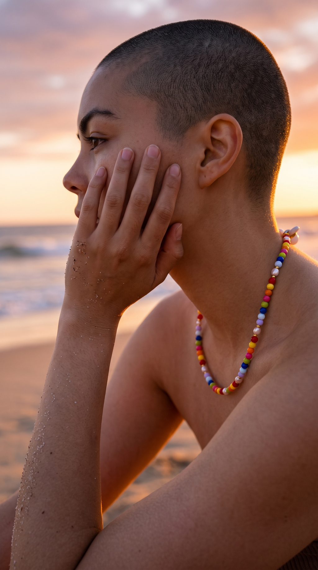 Rainbow Sorbet Pop Beaded Pearl Necklace
